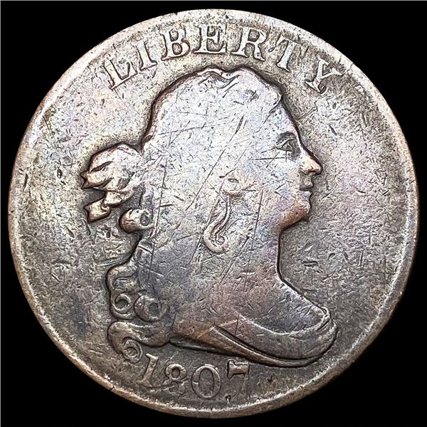 1807 Draped Bust Half Cent NICELY CIRCULATED