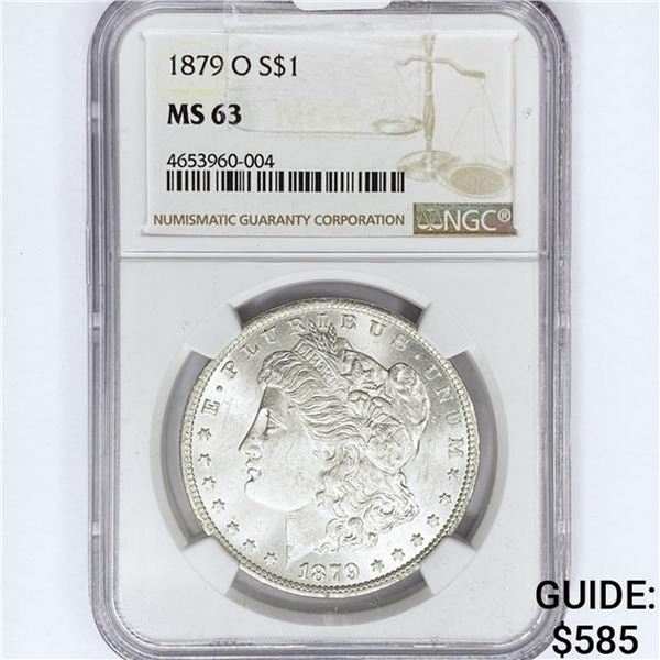 1879-O Morgan Silver Dollar NGC MS63