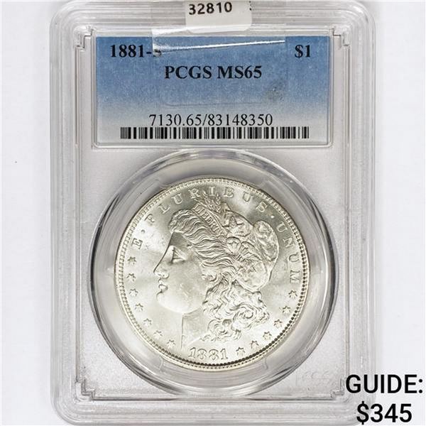1881-S Morgan Silver Dollar PCGS MS65