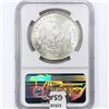 Image 2 : 1889 Morgan Silver Dollar NGC MS65+