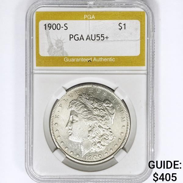 1990-S Morgan Silver Dollar PGA AU55+