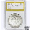 1889-O Morgan Silver Dollar PGA MS60+