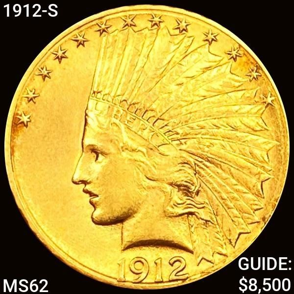 1912-S Indian Gold Eagle CHOICE BU