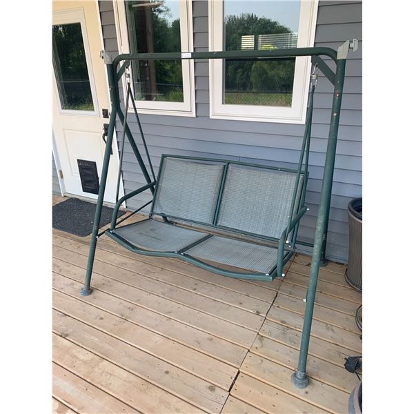 Outdoor Swinging Bench (63"H X 62"W X 49"D)
