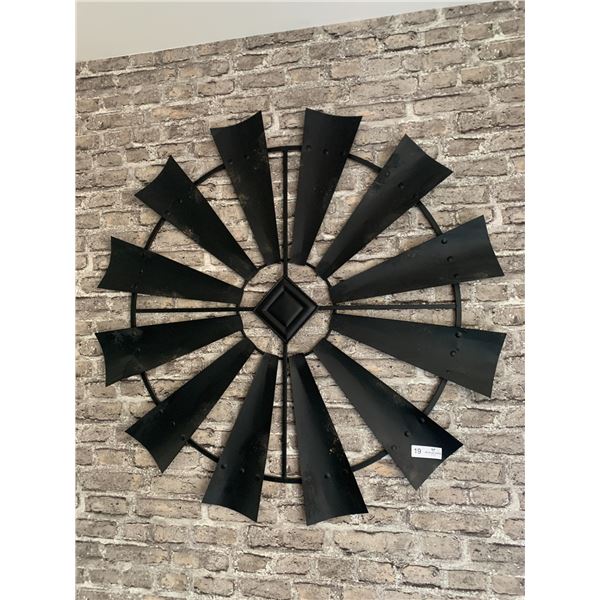 Metal Farm Windmill Wall Decoration (40" Diameter)