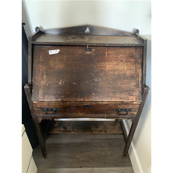 Rustic Wooden Secretary (41.5"H x 30"W x 15.5"D)