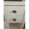 Image 3 : Wooden Storage Cabinet w/ Moose-Shaped Handles - Includes Rectangular Mirror!