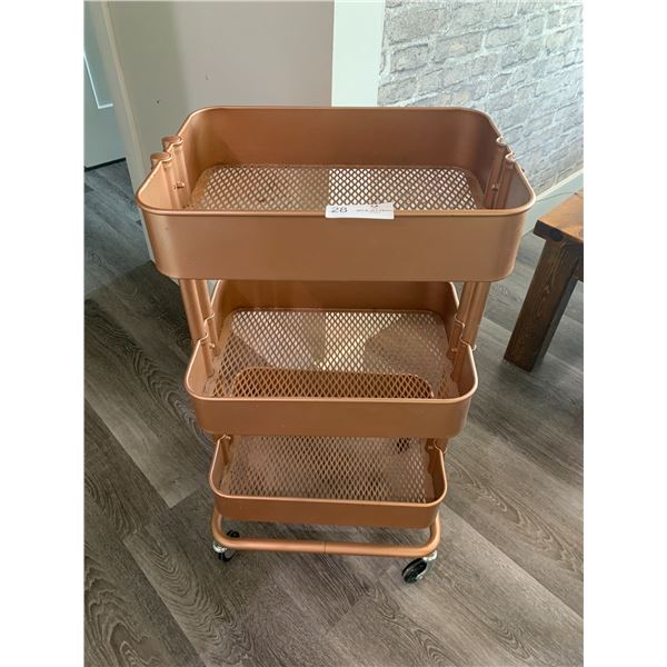 3-Tiered Metal Plant Stand on Wheels (31"H x 17"W x 12"D)