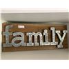 Image 1 : Large Wooden "Family" Sign (30.5" x 12")