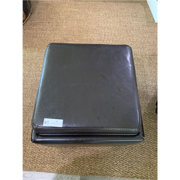 Leather-Style Storage Ottoman (16.5"H x 18"W x 18"D)