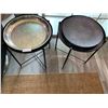 Image 1 : 2 x Circular Metal Side Tables (21"H x 17.5" Diameter)