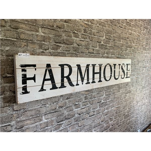 Large Wooden "Farmhouse" Wall Decoration (12"L x 56"W)_