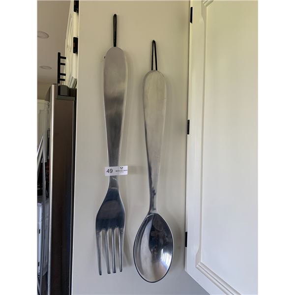 Large Fork and Spoon Decorations