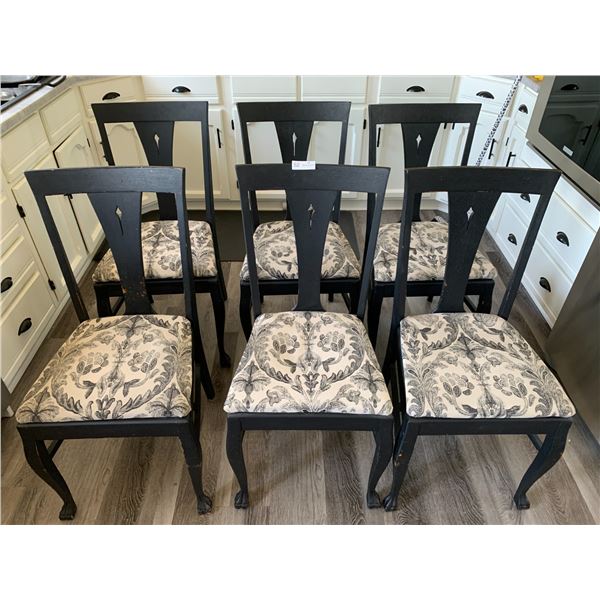 6 x Rustic Wooden Dining Chairs (37.5"H x 18"W x 20"D)