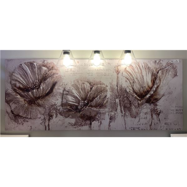 Large Rectangular Floral Canvas Print (59" x 23.5")