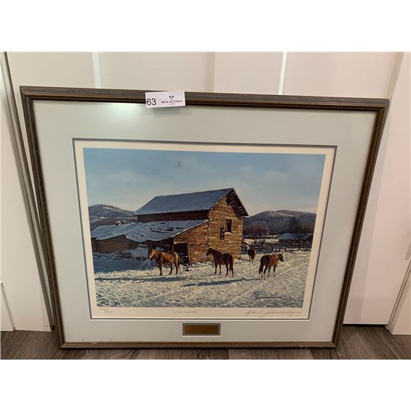"Cold Enough" - Hand-Signed Print by John Ralph Schnurrenberger (389/395) (25.5" x 22.5)"