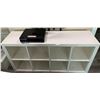 Image 2 : Wooden Horizontal Shelving Unit (31"H x 58.75"W x 15.5"D)