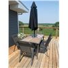 Image 1 : Patio Table w/ Umbrella and 5 x Chairs