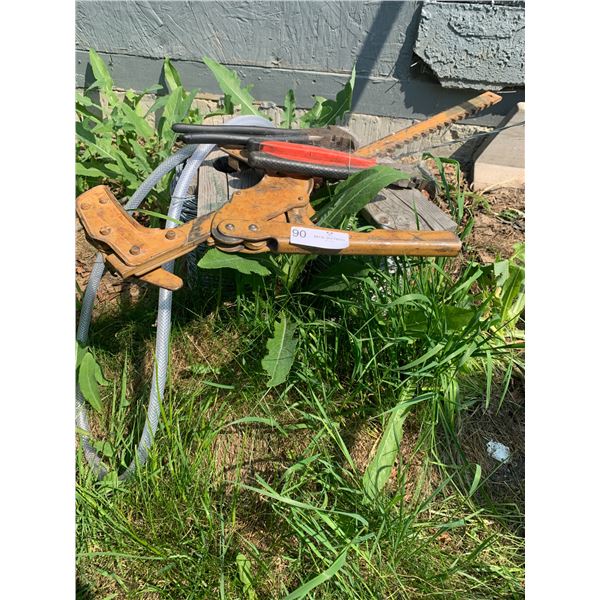 Assortment of Fencing Tools and Supplies