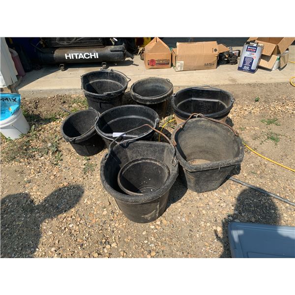 Assortment of Plastic Buckets