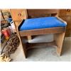 Image 3 : Vintage Wooden Vanity Table w/ Stool (29"H x 42"W x 18.5"D)