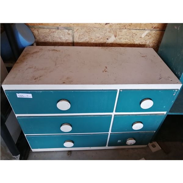 Vintage Wooden Chest of Drawers (24.5"H x 33"W x 16.5"D)