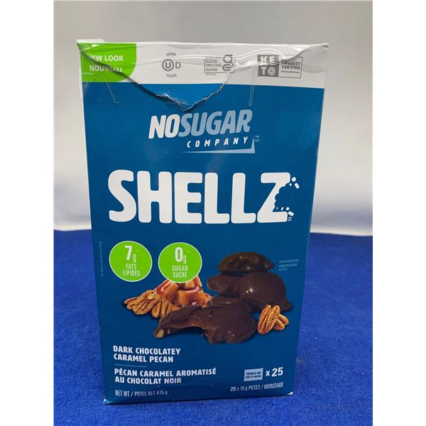 No Sugar Company Shellz Dark Chocolatey Caramel Pecan (25 x 19pcs)