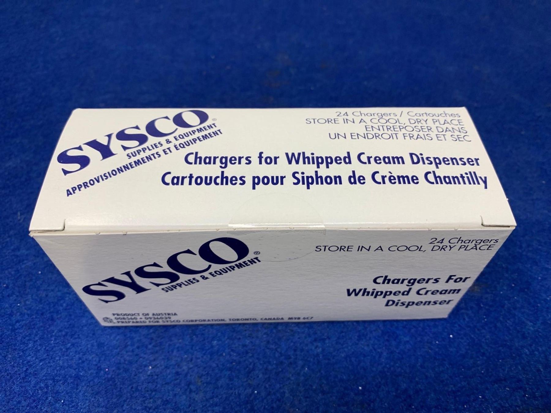 Sysco Chargers for Whipped Cream Dispenser (24 chargers)