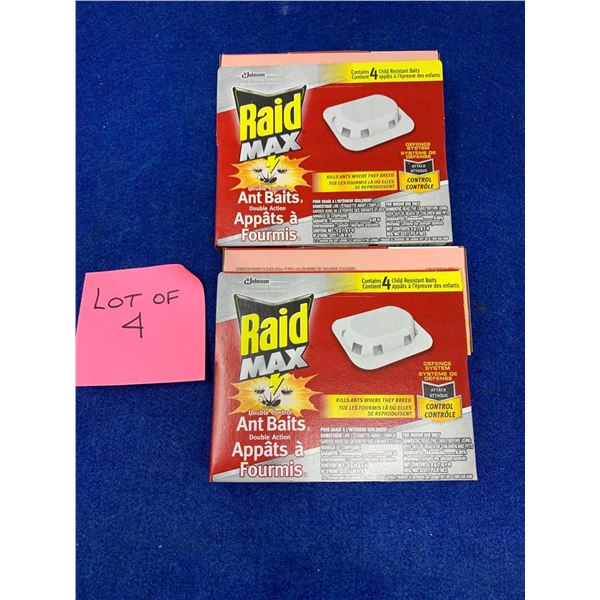 Raid Max Ant Baits (lot of 4)
