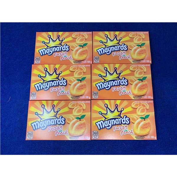 Maynards Fuzzy Peach Gummy Candy (6 x 100g)