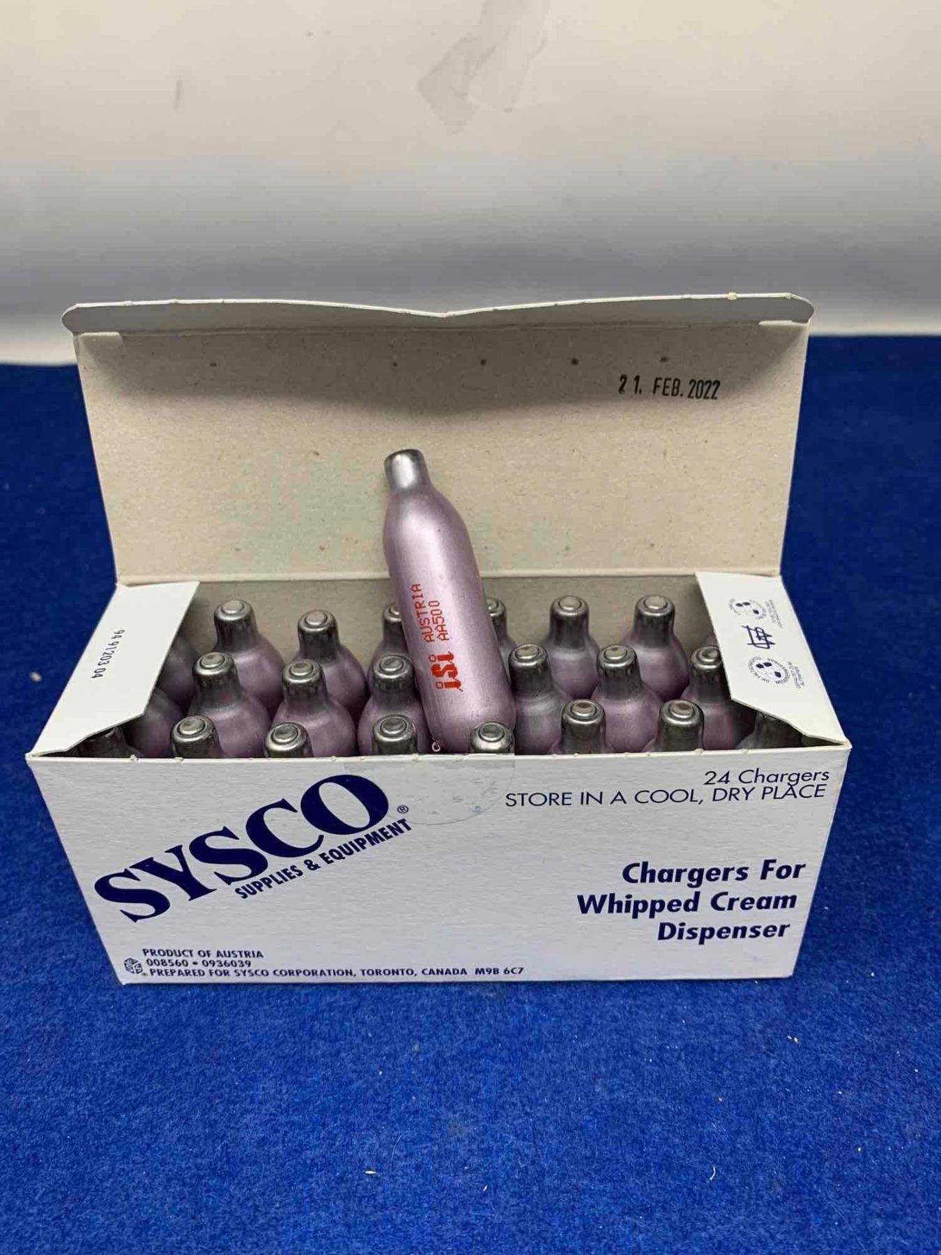 Sysco Chargers for Whipped Cream Dispenser (24 chargers)