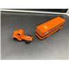 Image 4 : 1950s Orange Metal Moving Truck MCM Toy