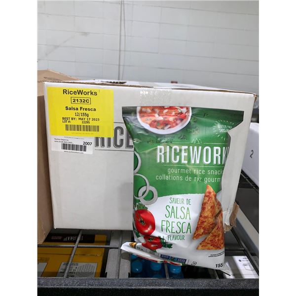 CASE LOT - Riceworks Salsa Fresca Rice Snacks 12x155g
