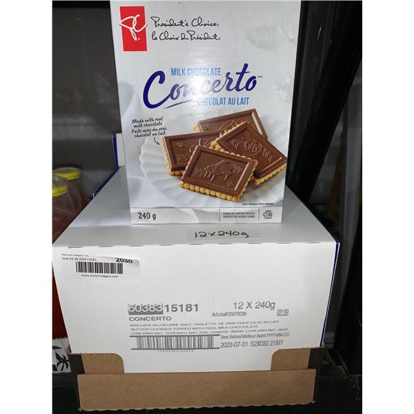 CASE LOT - PC Concerto Milk Chocolate Biscuits 12x240g