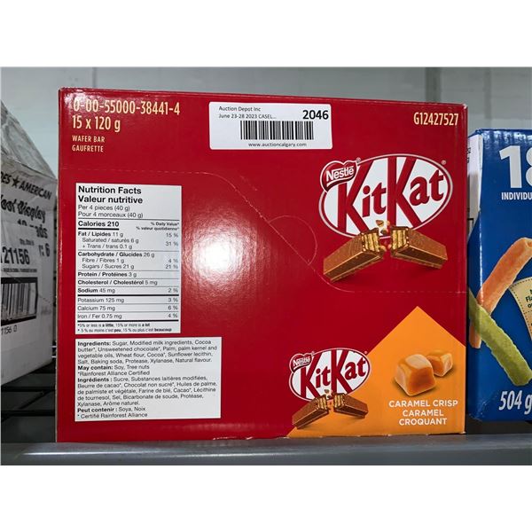 CASE LOT - KitKat Caramel Crisp Candy Bars  15x120g