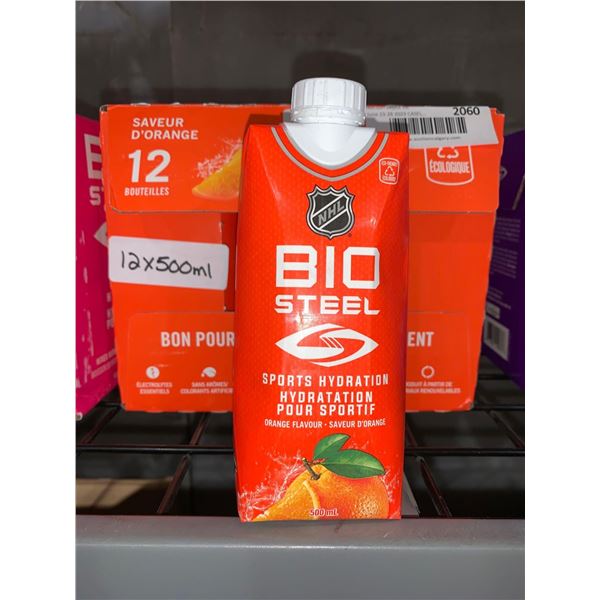 CASE LOT -Bio Steel Sports Hydration Drink 12x500ml Orange