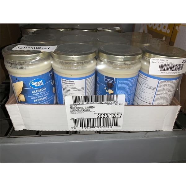 CASE LOT -Great Value Alfredo Pasta Sauce 12x410ml