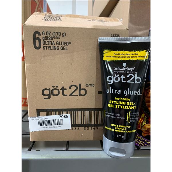 CASE LOT -got2b Ultra Glues Styling Gel 6x170g