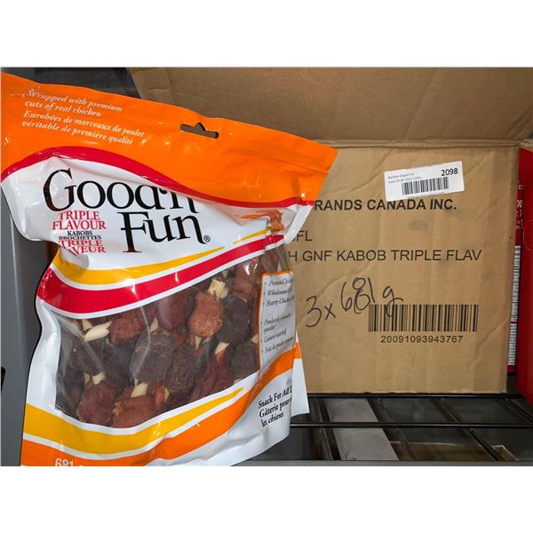 CASE LOT - Good n' Fun Kabob Triple Flavor Dog Treats 3 x 681g