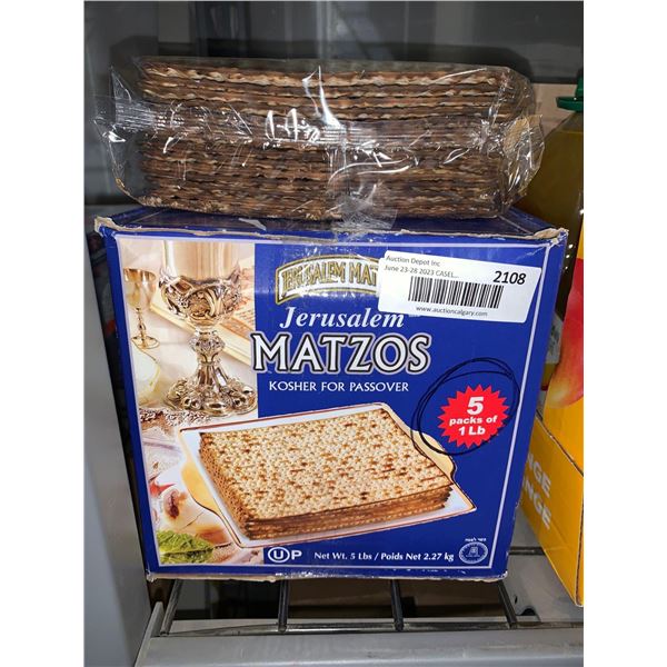 CASE LOT - Jerusalem Matzos 5 Packs of 1 Lb