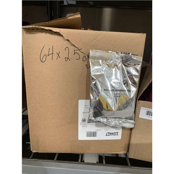 CASE LOT -Shell Delicafe RAC Colombian 100% Coffee Beans 64x2.5oz