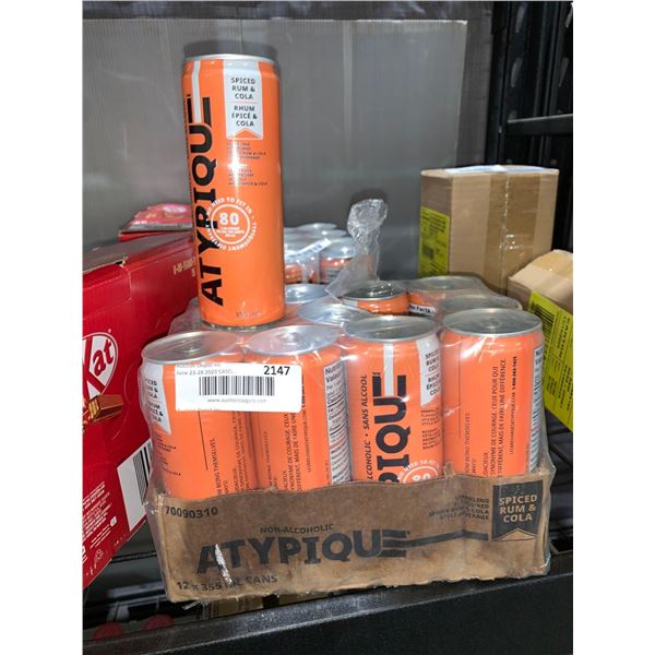 CASE LOT - Atypique - Non-Alchoholic Spiced Rum & Cola 12x355ml