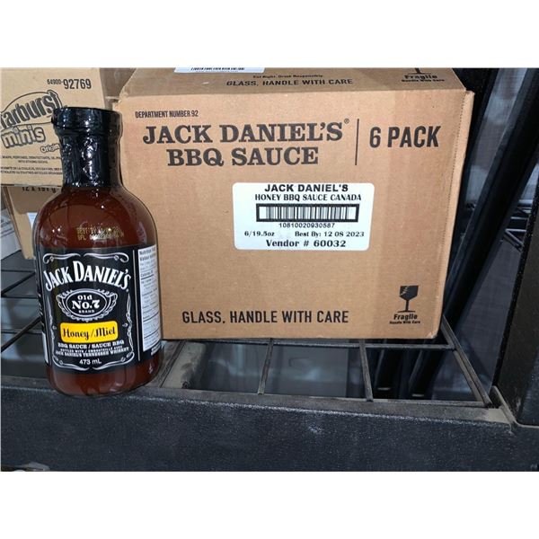 CASE LOT - Jack Daniel's Honey BBQ Sauce 6 x 473ml