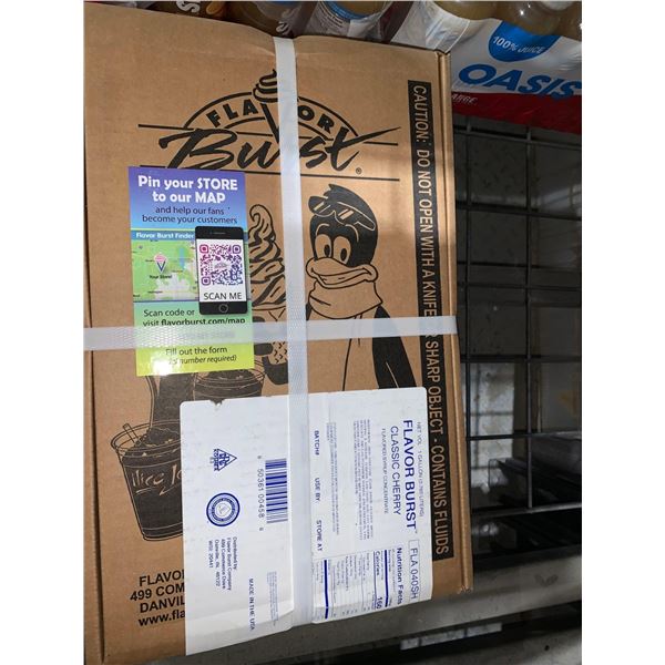 CASE LOT - Flavor Burst Classic Cherry Flavored Syrup Concentrate 3.78L