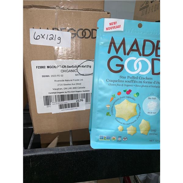 CASE LOT - Made Good Star Puffed Crackers 6 x 121g
