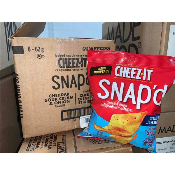 CASE LOT - Cheez-It Snap'd Cheddar Sour Cream & Onion 6 x 62g