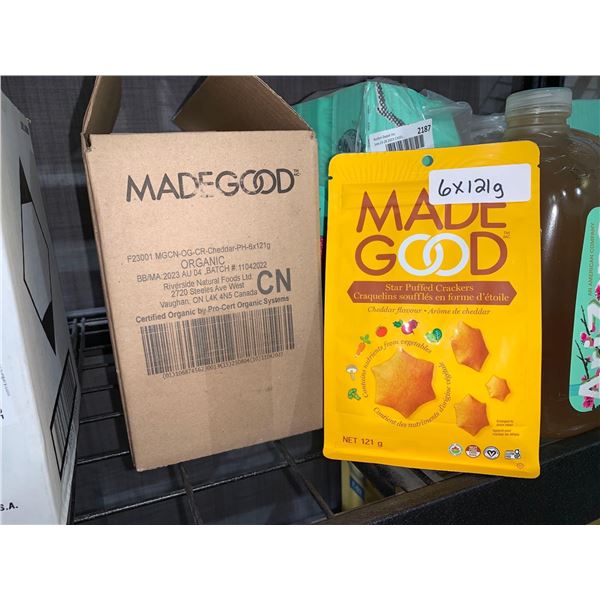 CASE LOT - Made good Star Puffed Crackers - Cheddar Cheese 6x121g