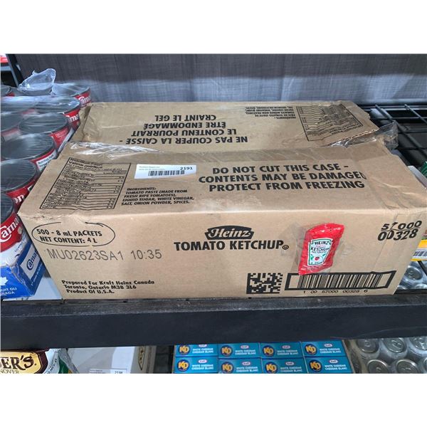 CASE LOT - Heinz Tomato Ketchup 500x8ml Packets