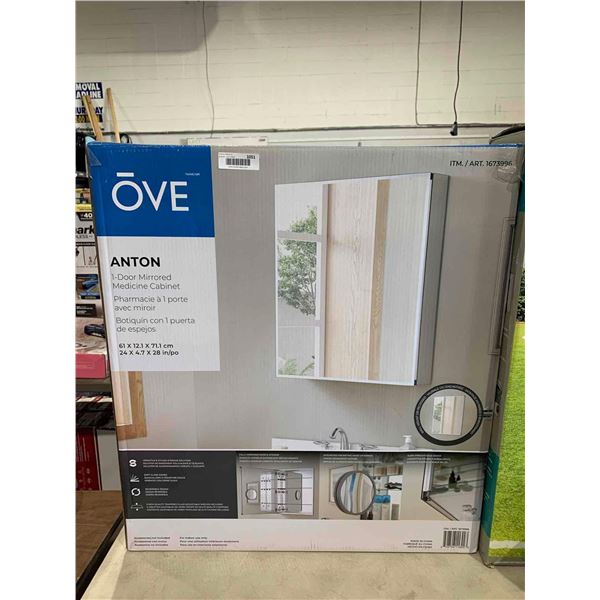 Ove Anton 1 Door Mirrored Medicine Cabinet