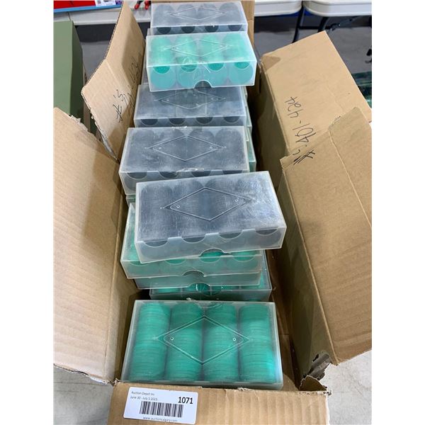 Lot of 30 Sets of Poker Chips  6 Black, 24 Green